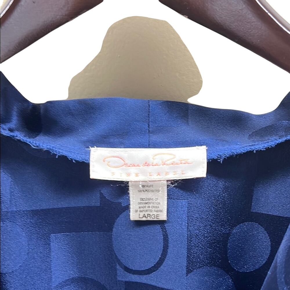 Oscar de la Renta Midnight Blue Robe - Picture 5 of 5